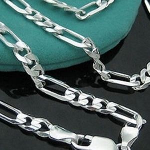 925 Sterling Silver Figaro link necklace